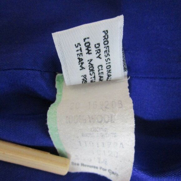 Vintage Koret 100% Wool Blazer Jacket Size 14 Purple Career Button Front EUC - Picture 7 of 8